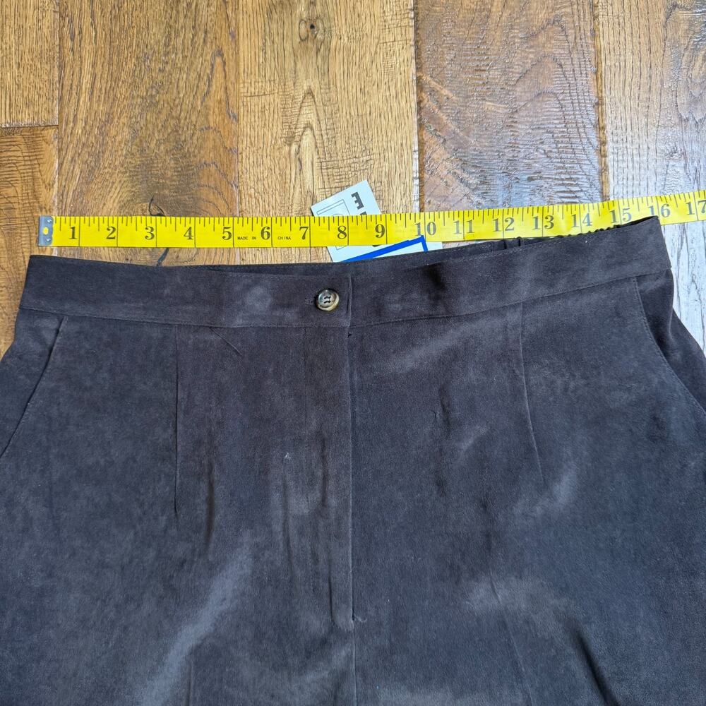 VTG Joan Leslie High Waist Brown Trouser Dress Pant Womens Sz 16 NWT - Picture 2 of 7